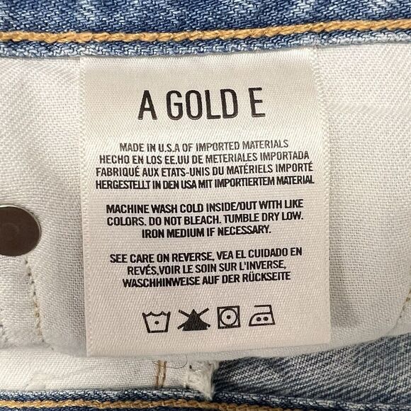 AGOLDE Criss Cross Crossover Suburbia High Rise Denim Straight Leg Jeans Size 25 - Picture 10 of 12